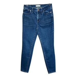 Madewell High Riser Skinny Blue Whiskered Denim Jeans Women's Size 28 Y2K